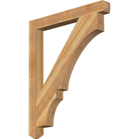 Ekena Millwork Balboa Craftsman Rough Sawn Bracket, Western Red Cedar, 4"W x 38"D x 46"H BKT04X38X46BOA04RWR